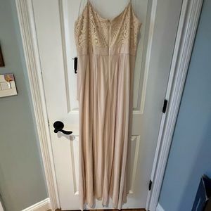 Beige Adrianna appellant dress. Never worn.  Never had the occasion to wear.